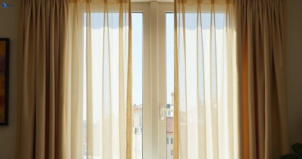 Dull dusty drapes in kemblawarra-nsw before professional cleaning